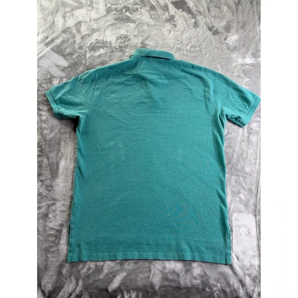 Polo Ralph Lauren Classic Fit Men's Shirt L Green Two-button Placket